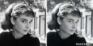 Audrey Hepburn without makeup