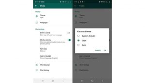dark mode feature in whatsapp