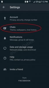 Whatsapp dark mode feature