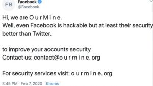 ourmine hacked facebooks instagram and twitter account