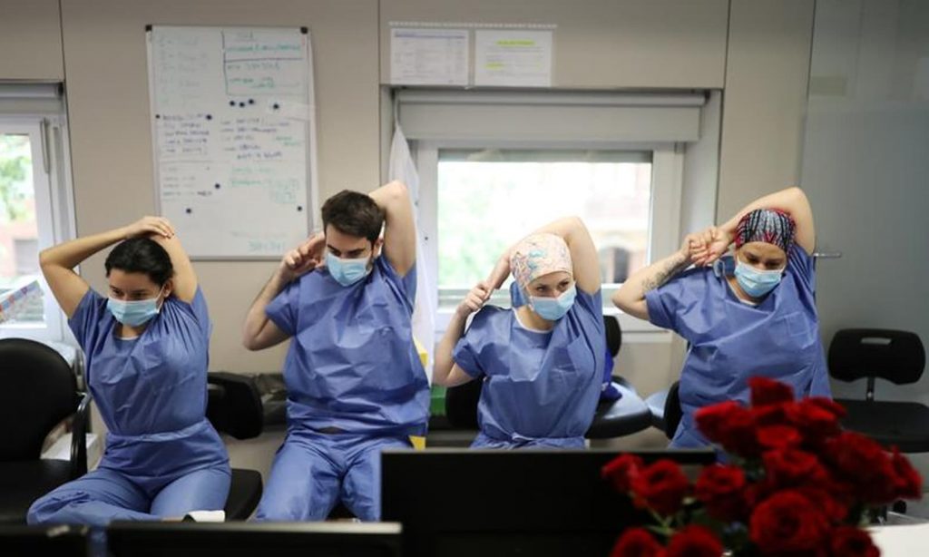 The role of front-line doctors and medical staff is crucial against the global coronavirus pandemic - Photo source - Reuters