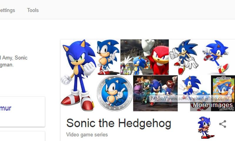 Sonic the Hedgehog - Google tips & tricks