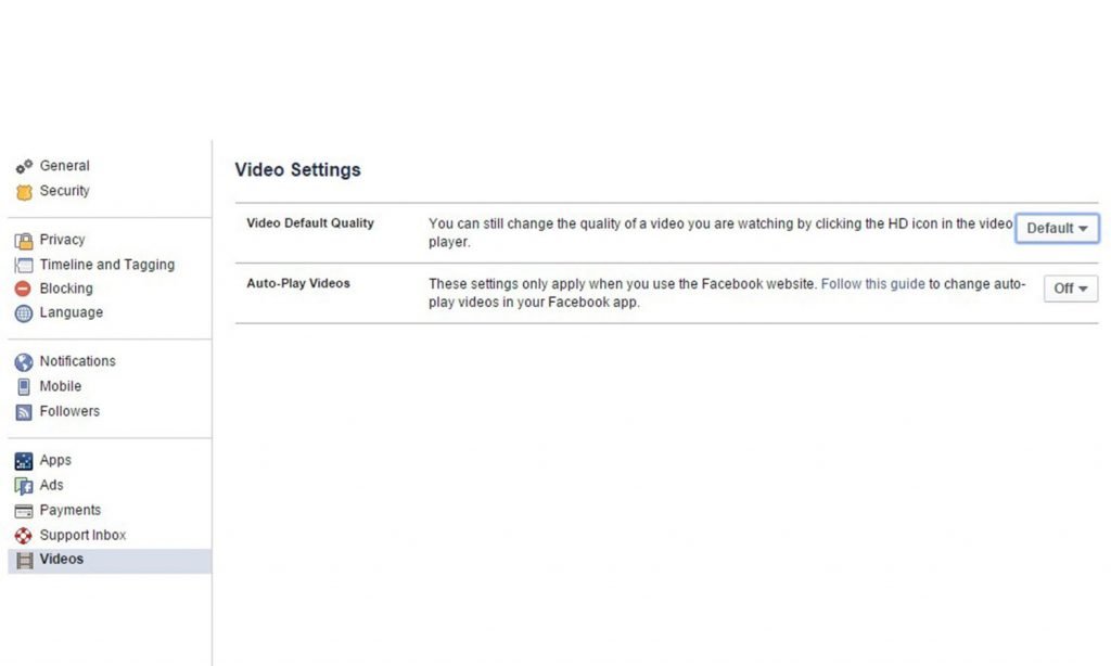 Turn off autoplay videos on the news feed - Facebook Tips and Tricks