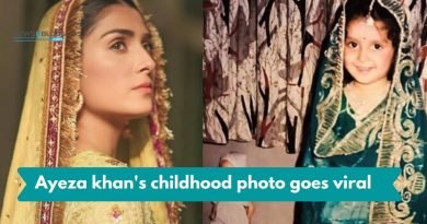 ayeza khan's childhood photo goes viral on social media