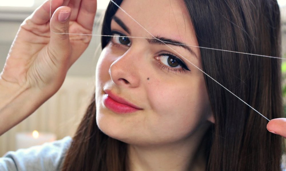 remove unwanted facial hair with threading