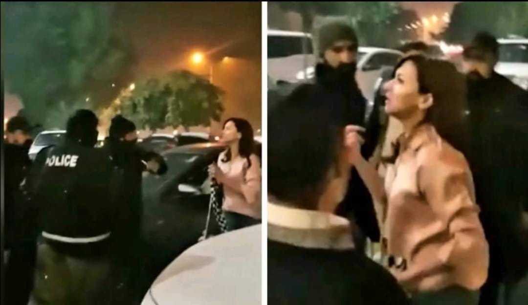 Drunk Woman assaults Police in Lahore