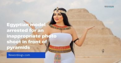 Egyptian model arrested for an inappropriate photo shoot in front of pyramids