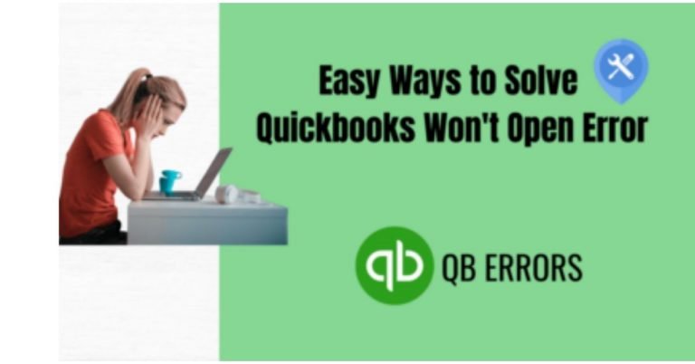 Quickbooks won't open issue