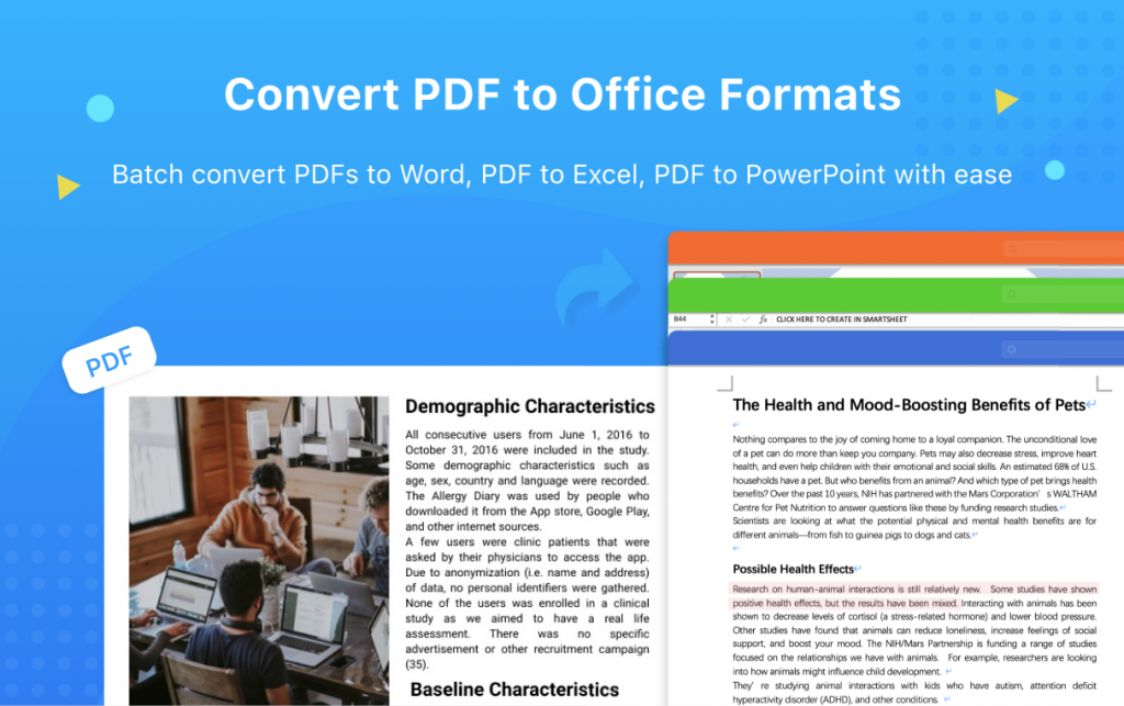 Convert PDF to Office Formats