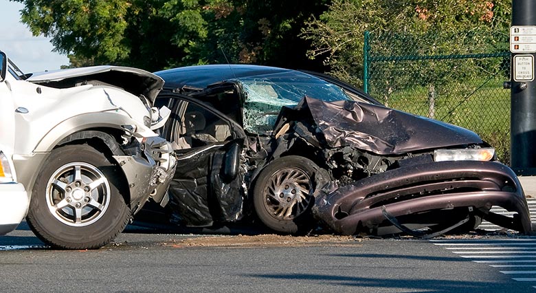 Car Damaged in an Accident