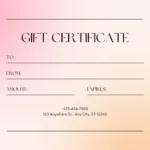 Modern Gift Certificate