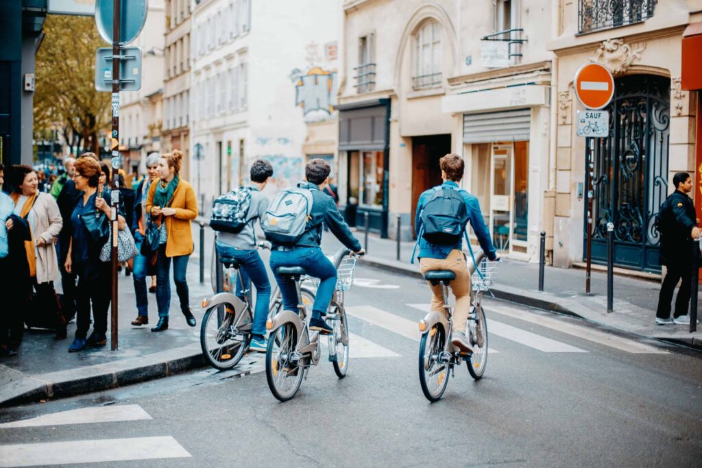 Cyclist and Pedestrian